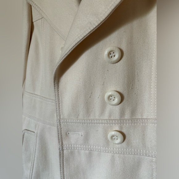 Guess Women's Ivory Wool-Blend Peacoat Size Small - Picture 8 of 9